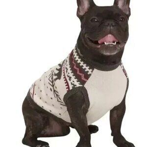 Lands' End Size Large Dog Holiday Sweater NWT